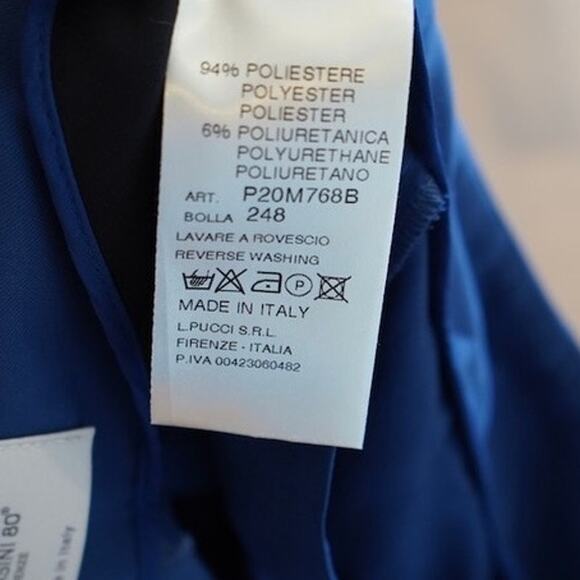 Via Masani 80 High Rise Wide Leg Belted Trouser Pants Blue Womens Size 44 - Picture 7 of 7